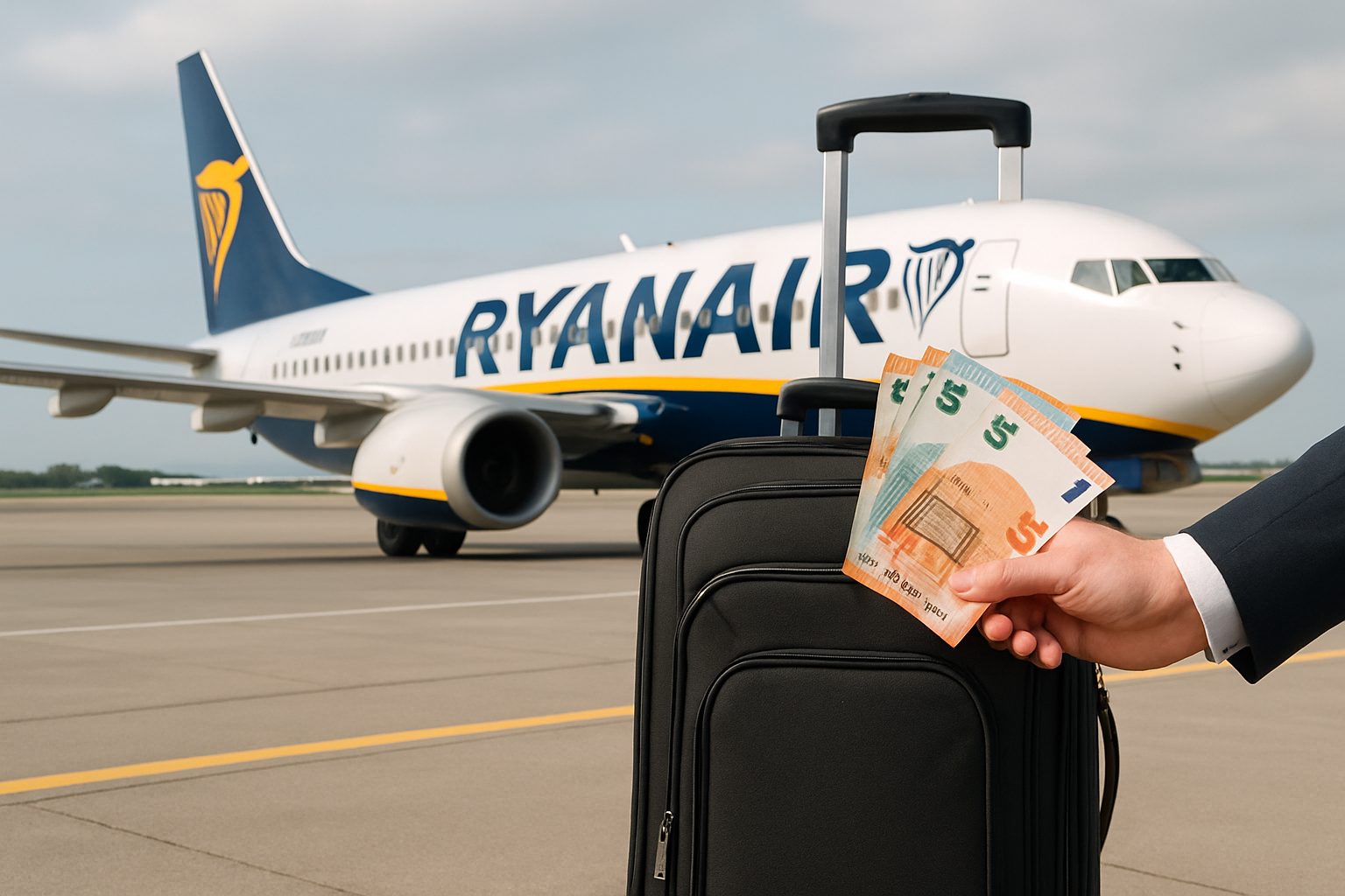 Ryanair, aumenta il bonus dipendenti che trovano bagagli fuori misura