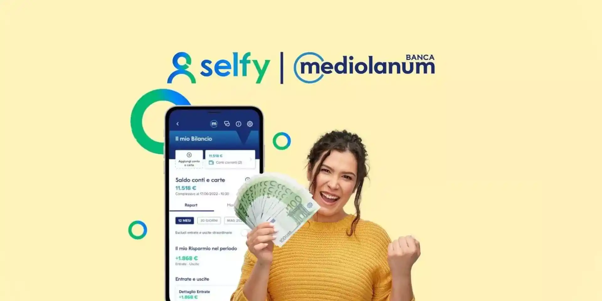 Metti a rendita il conto online: fino al 3 % lordo con Mediolanum SelfyConto