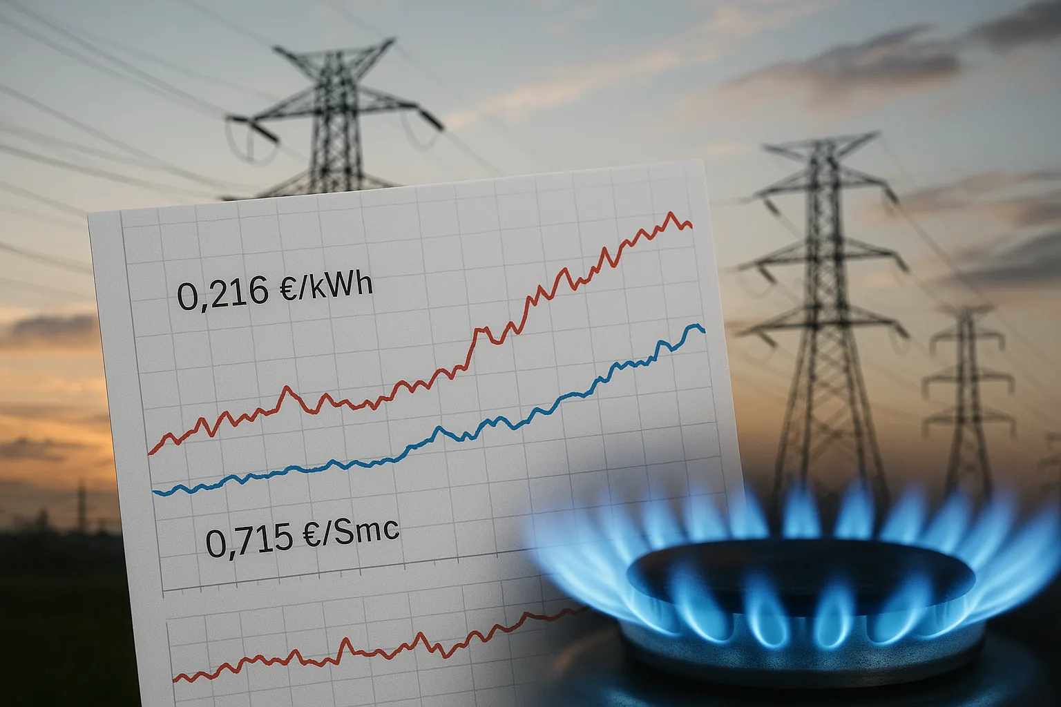Energia elettrica in rialzo: PUN a 0,232 €/kWh il 12 ottobre